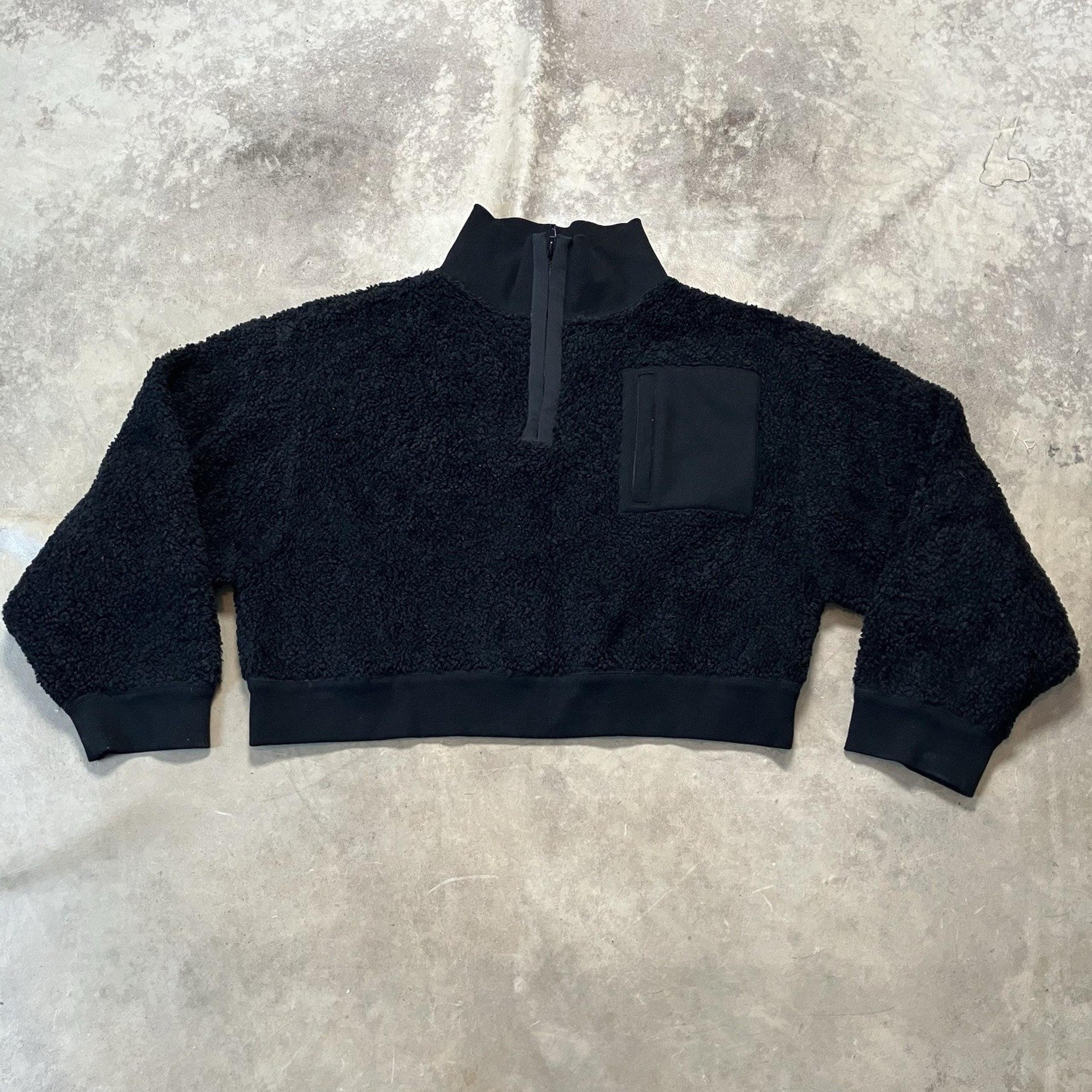 Alexander Wang T Sweatshirt Womens Black Oversized Wool Blend Fleece