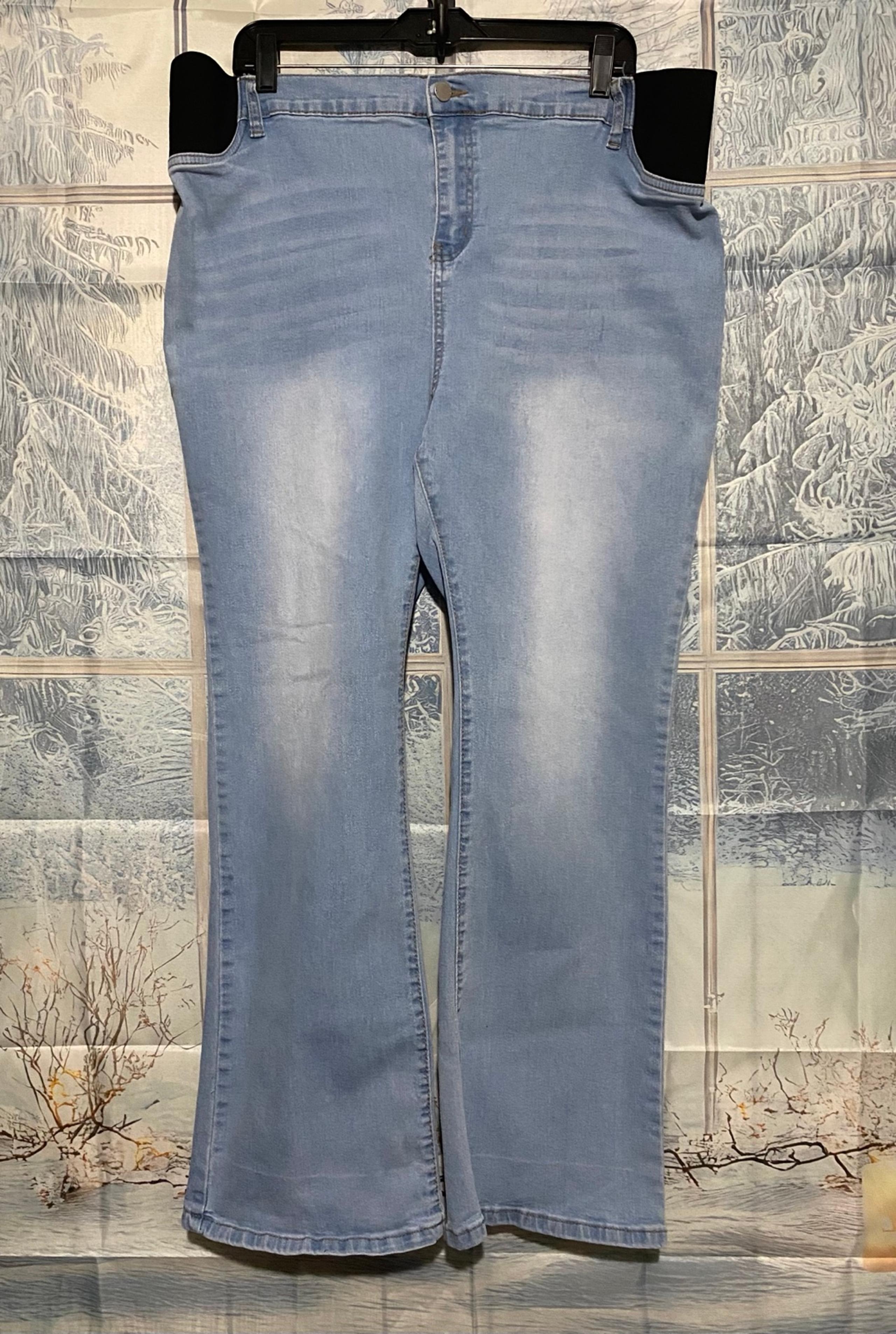 Women's Maternity Flare Leg Side Stretch Jeans Size 14