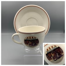 1994 Looney Tunes Taz Butcher NYC Delancey St Warner Bros Oversized Cup & Saucer