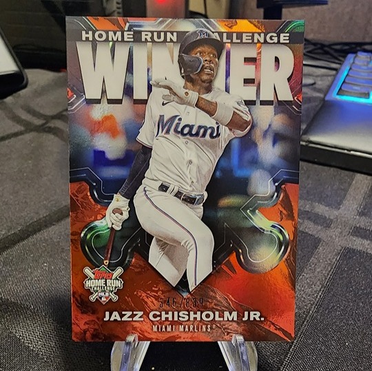 2024 Topps Home Run Challenge Winner Jazz Chisholm Jr. 346/839 Red