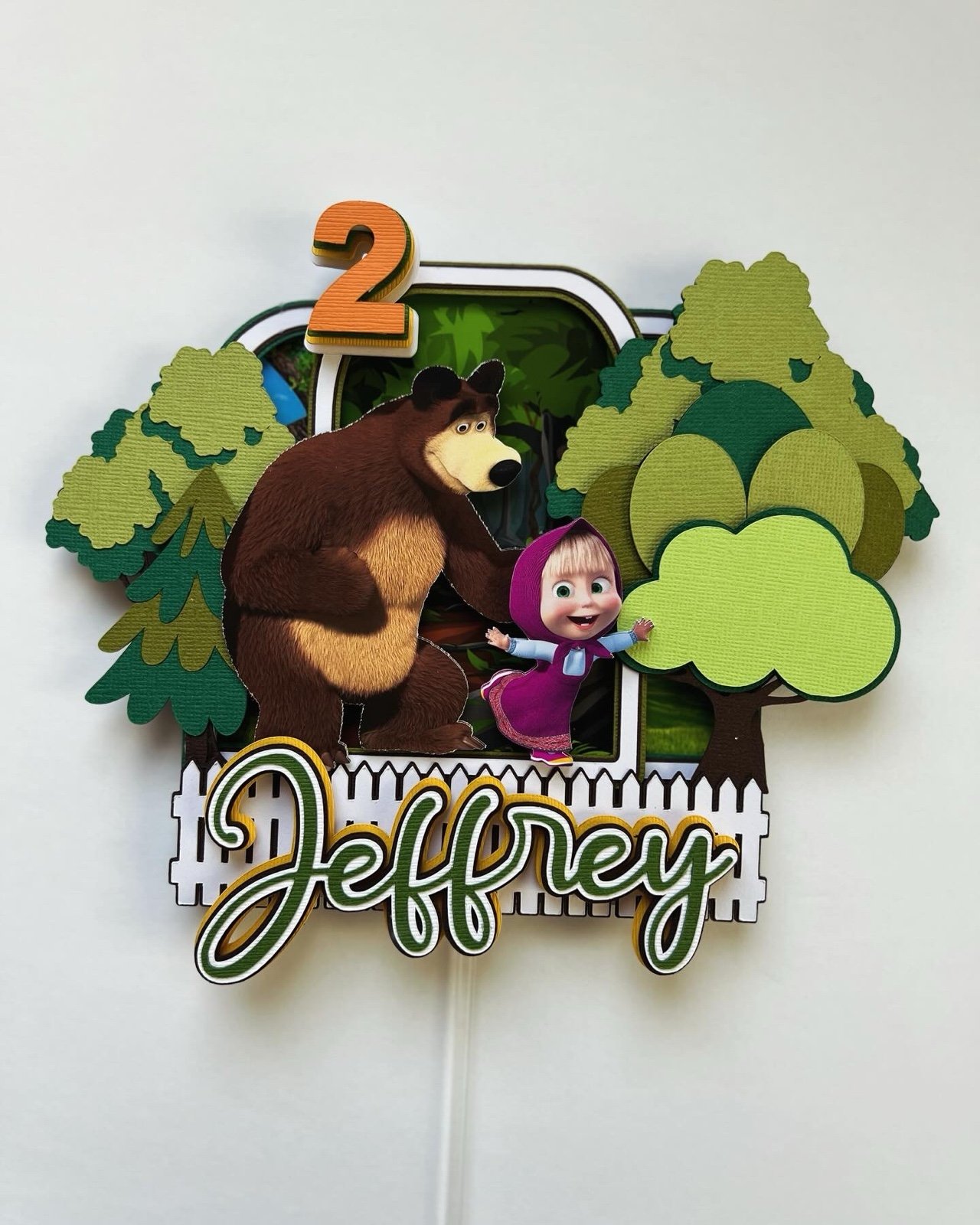 Masha And The Bear Cake Topper