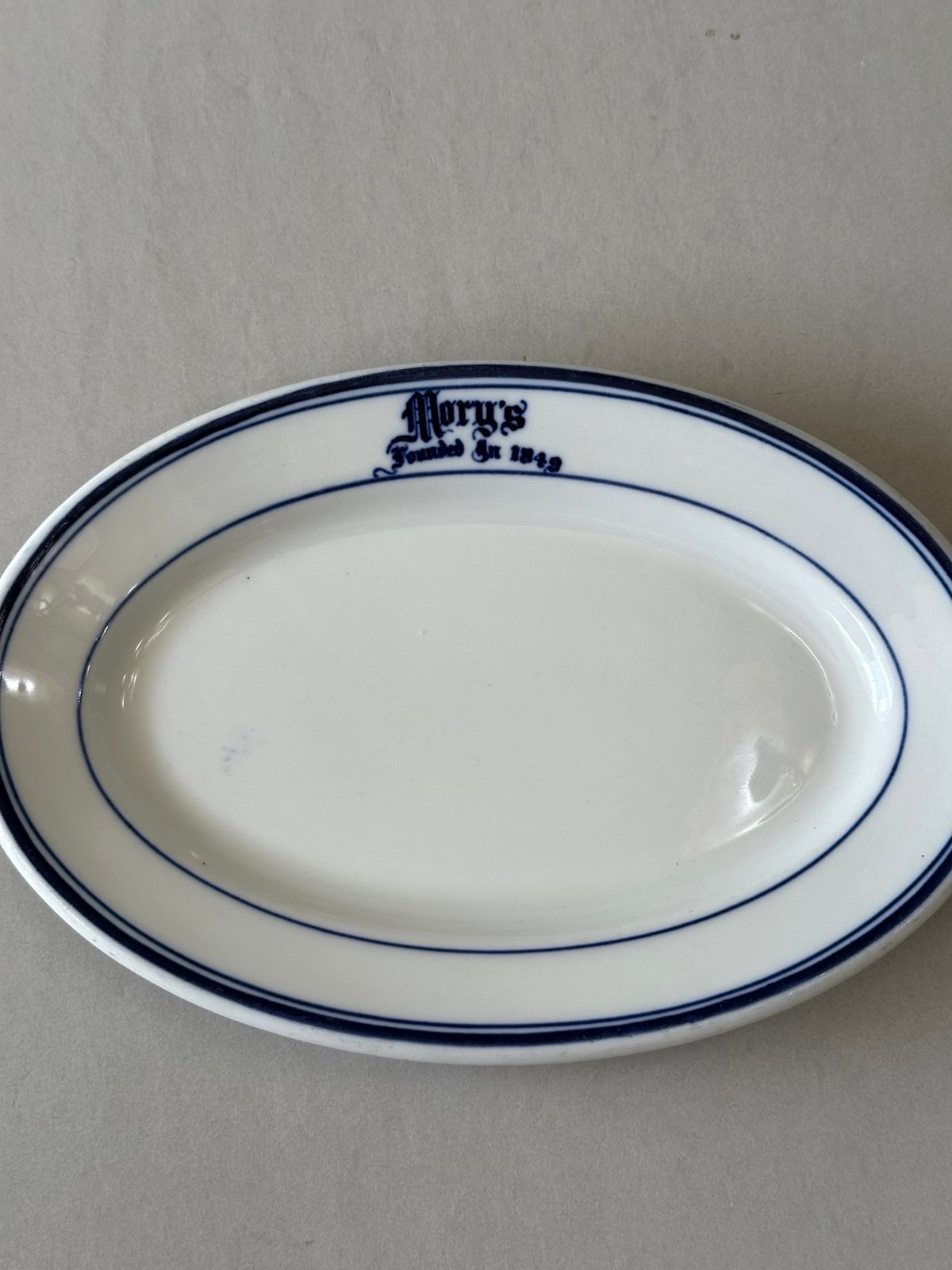 Yale - Antique Shenango China- Mory’s Oval Plate