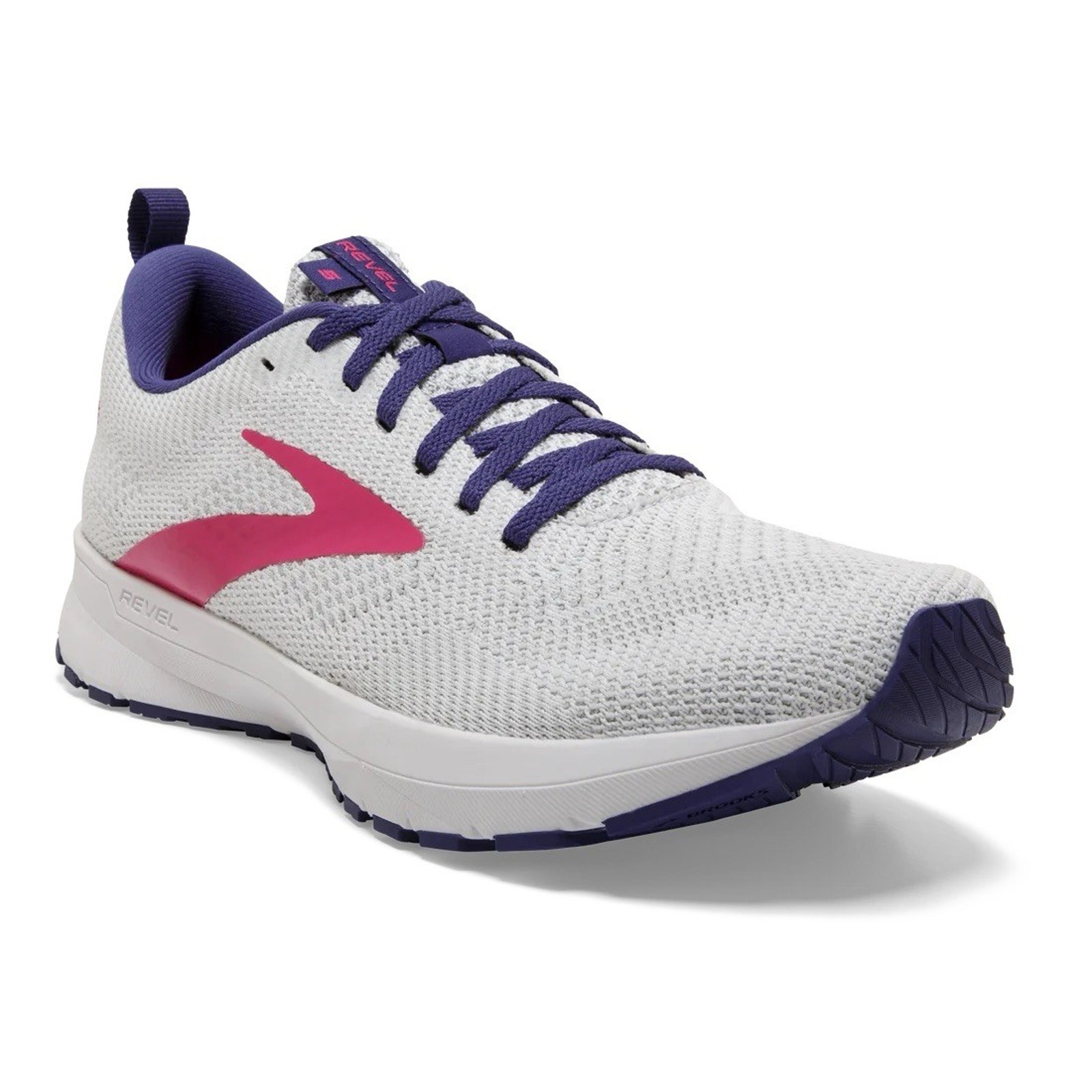 Brooks Revel 5 Womens Size 8.5 Running Athletic Shoes Sneakers White Pink A3
