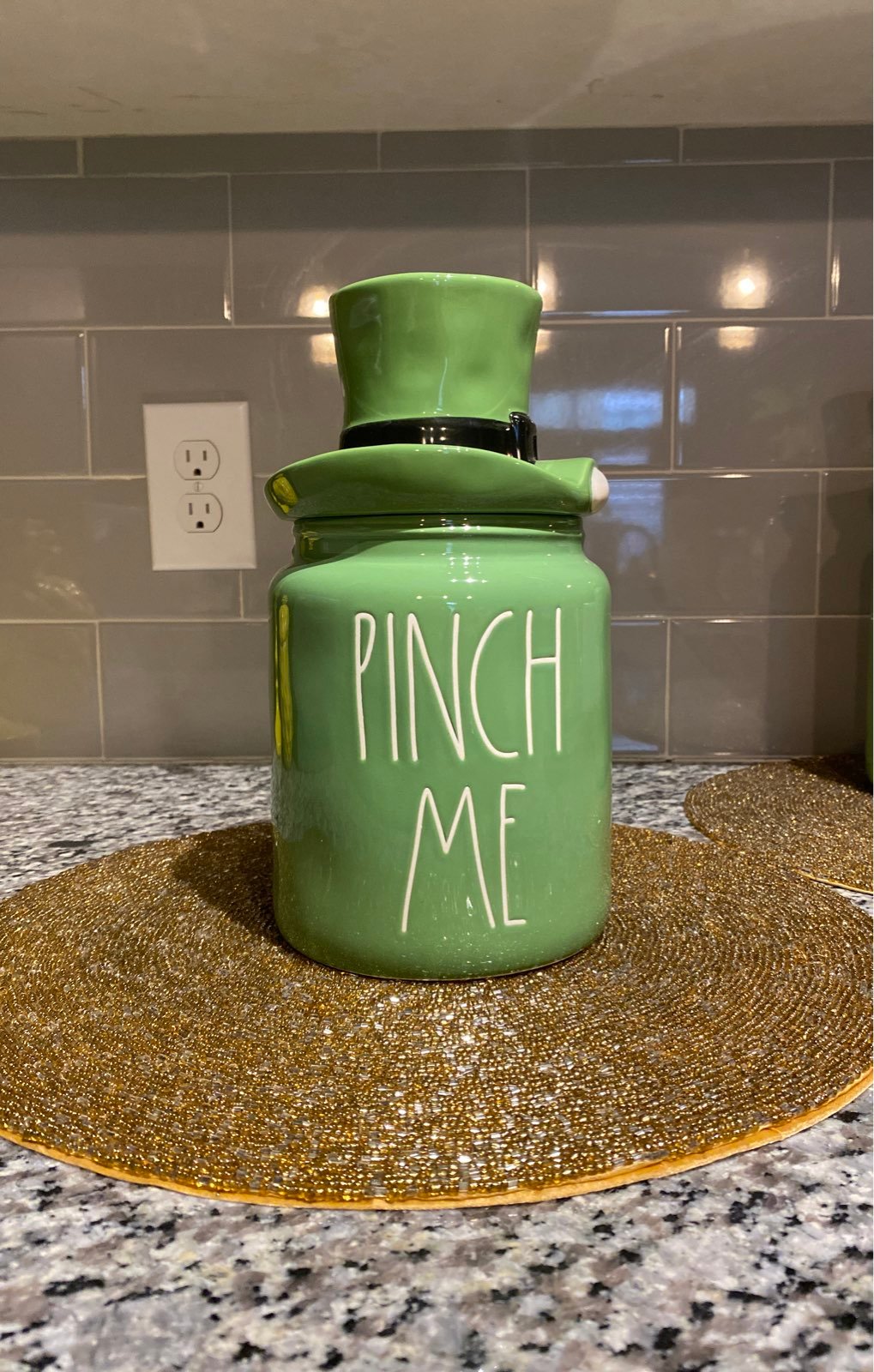 Rae Dunn Green Coffee Canister