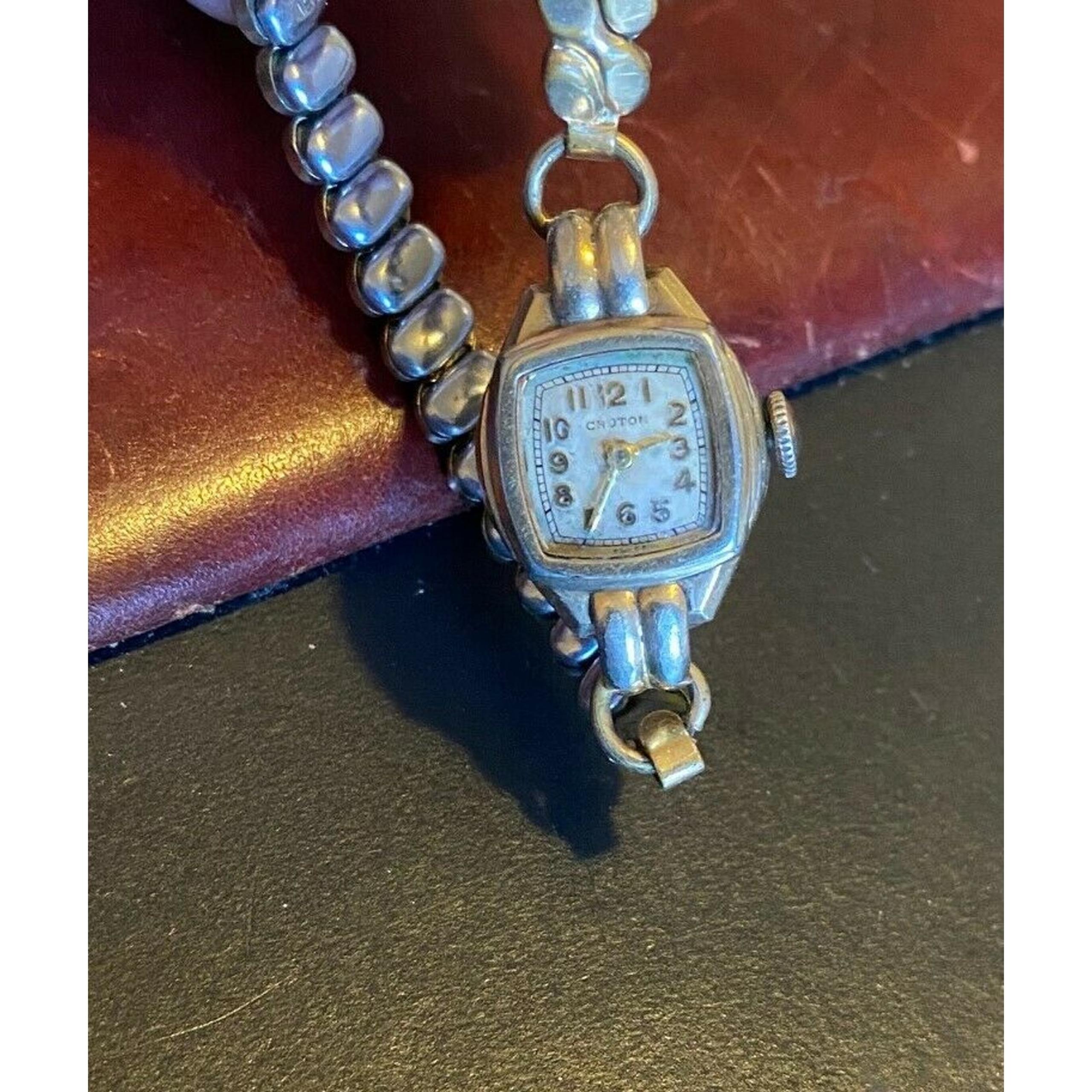 Women's VTG Croton Gold Tone Watch, Mechanical 7 Jewels, Works