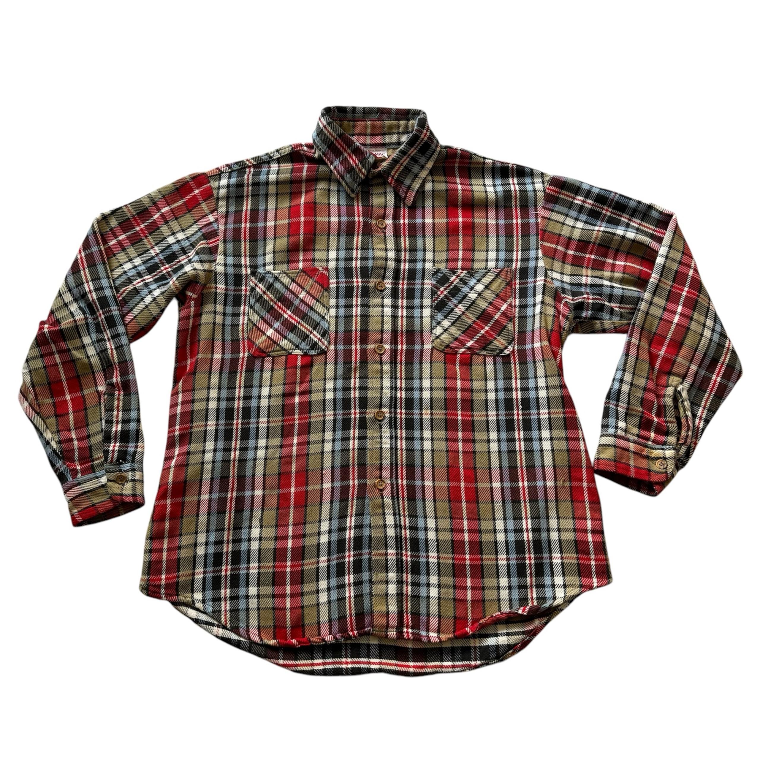 Vintage 70s/80s JCPenney Big Mac plaid shirt, button up, pockets on front