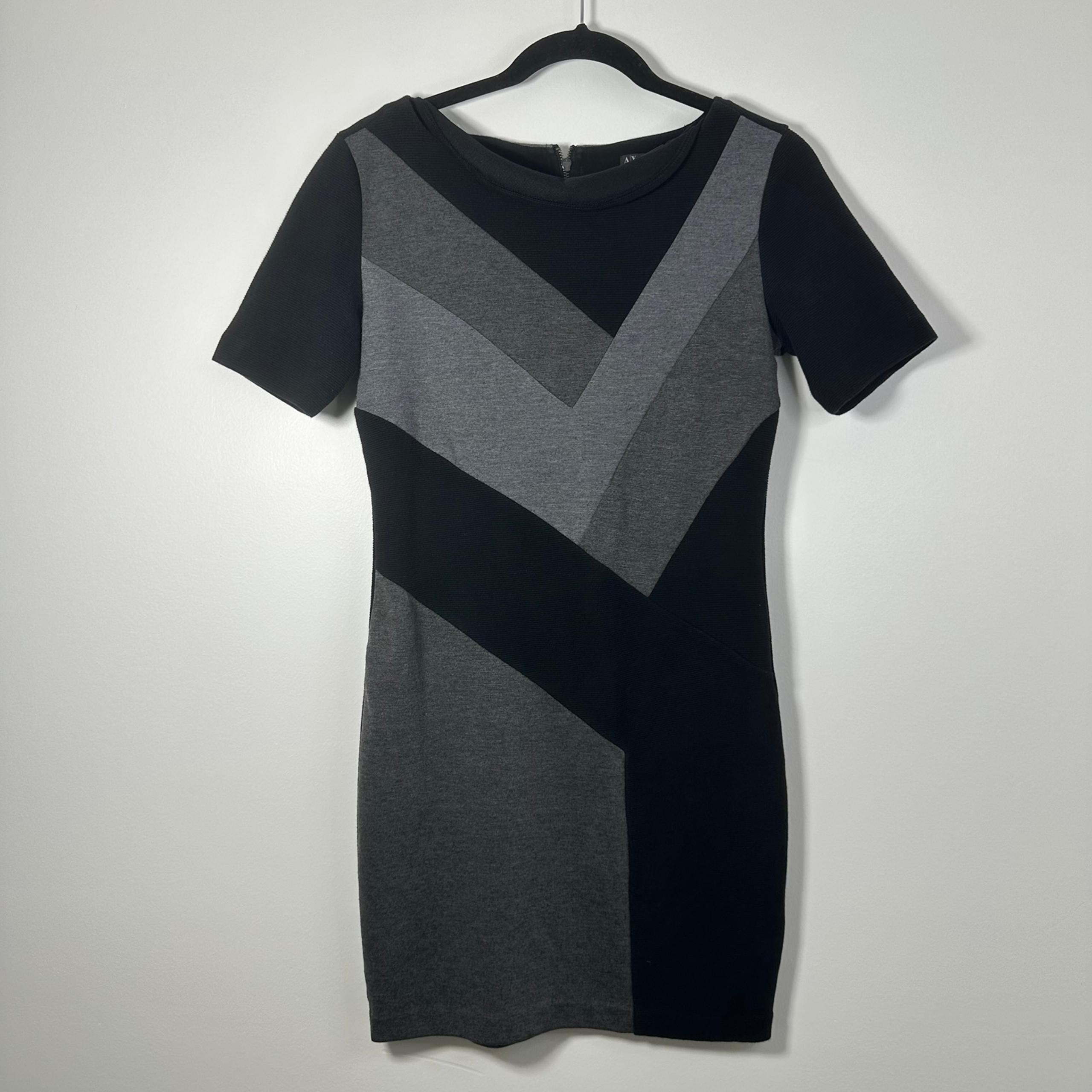 Armani Exchange Women’s Asymmetrical Pattern Knee Length Dress Workwear Size S