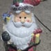 Santa Claus Cookie Jar - Christmas Dazzle - 13 T X 7”W - W/24k Gold Accents