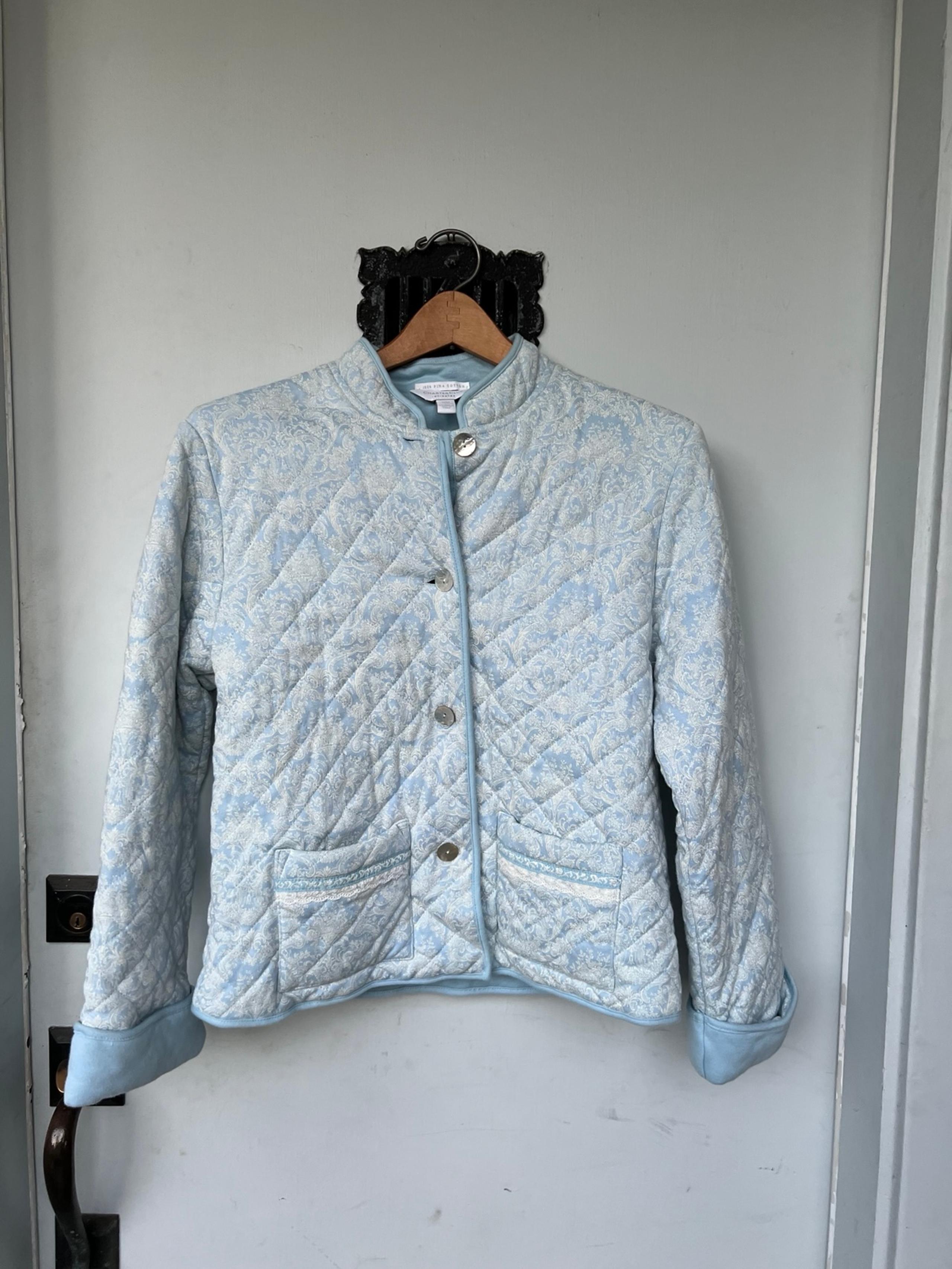 Vintage Charter Club Paisley Pima Cotton Sweater Coat