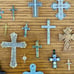 Vintage collection of crosses and crucifixes