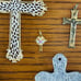 Vintage collection of crosses and crucifixes
