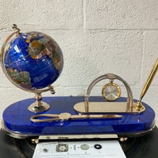 Rare Alexander Kalifano 4 Gemstone Globe Pen-Set