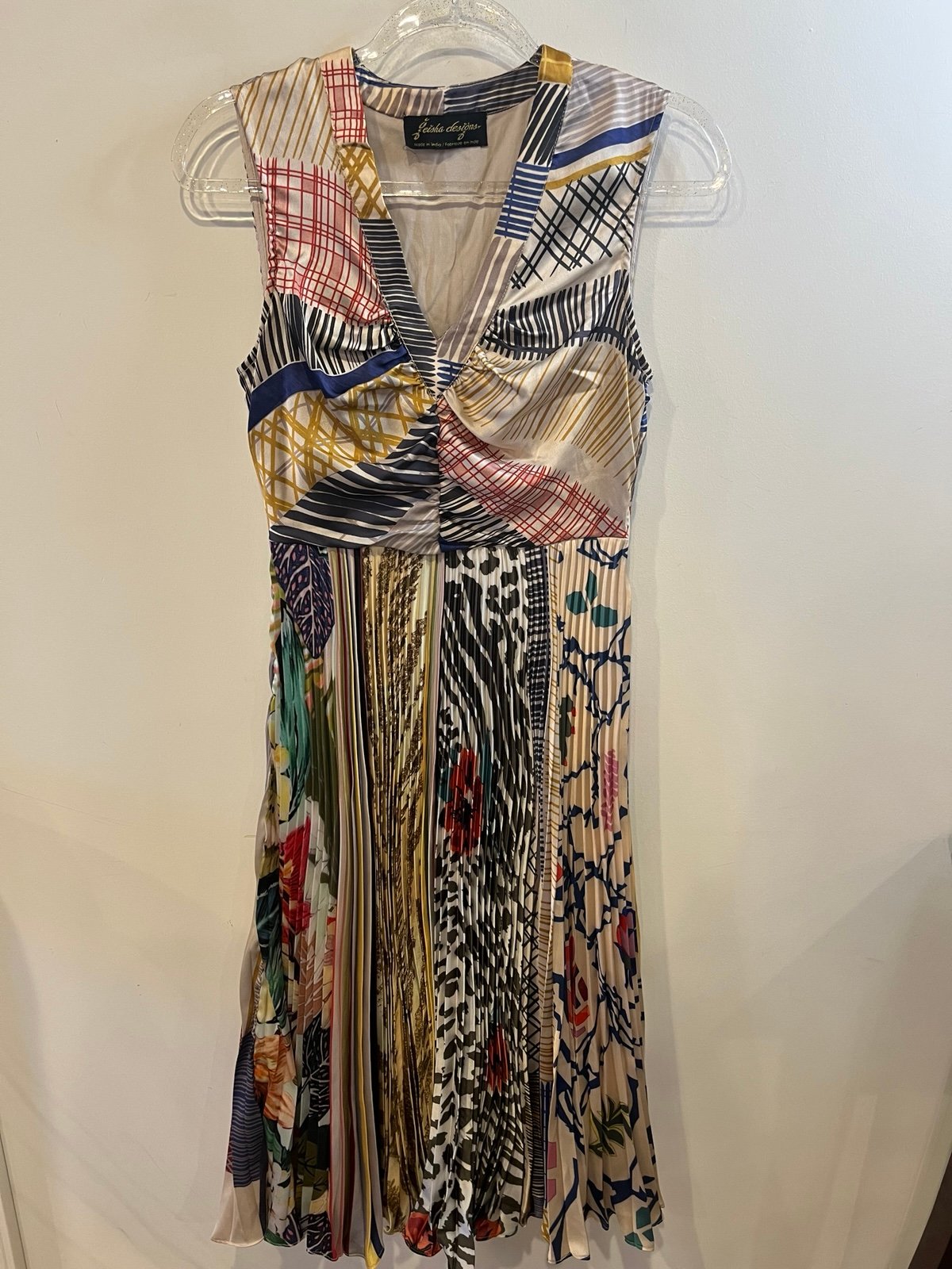 GEISHA DESIGNS ANTHROPOLOGIE DRESS WOMENS SIZE SMALL PLEATED SKIRT FULLY LINED