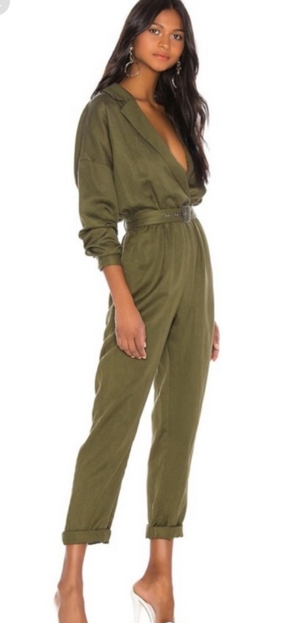 L'academie academie green Jumpsuit women's size S