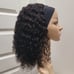 Headband Wig Curly Brazilian Human Hair Black Redish Reflections 14 Sz M-L