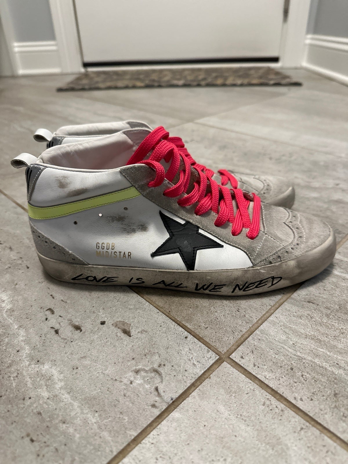 スニーカー Golden Goose Golden Goose Sneaker Women's Super-Star Sabots with gold suede star and shearling