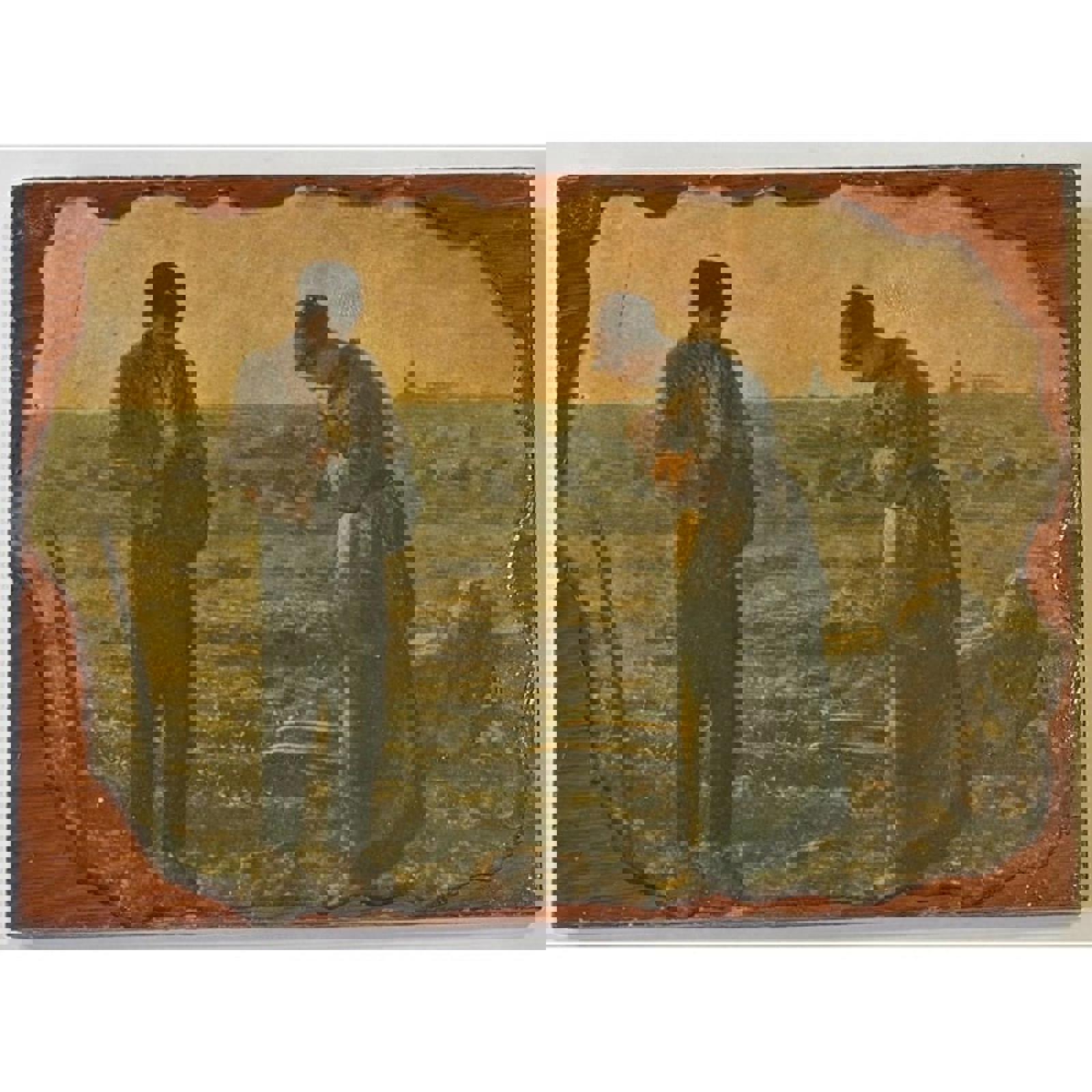 Vintage Farmer & Wife Pray For Rain Wood Plaque Farm Harvest Wooden Americana