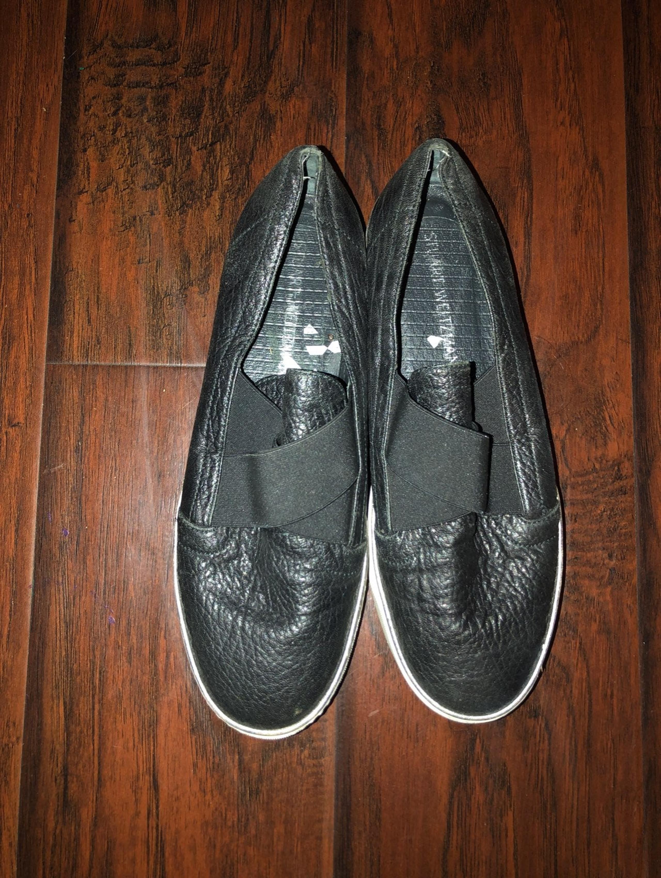 Stuart Weitzman slip on shoes black 10.5