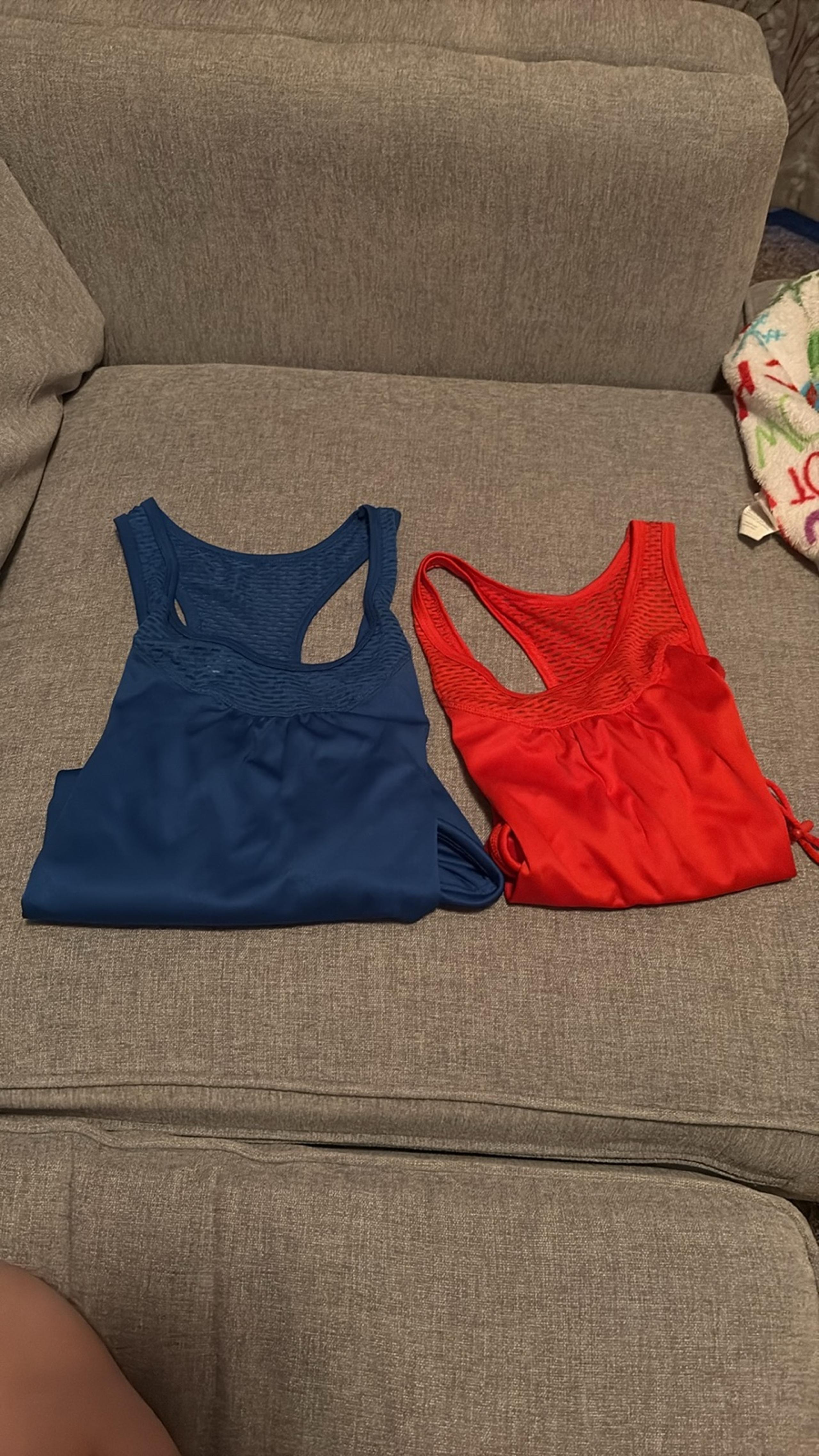 Blue and orange Women's Danskin Tank Tops