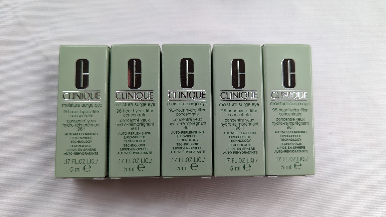 5x Piece CLINIQUE moisture surge eye 96-hour hydro-filler concentrate