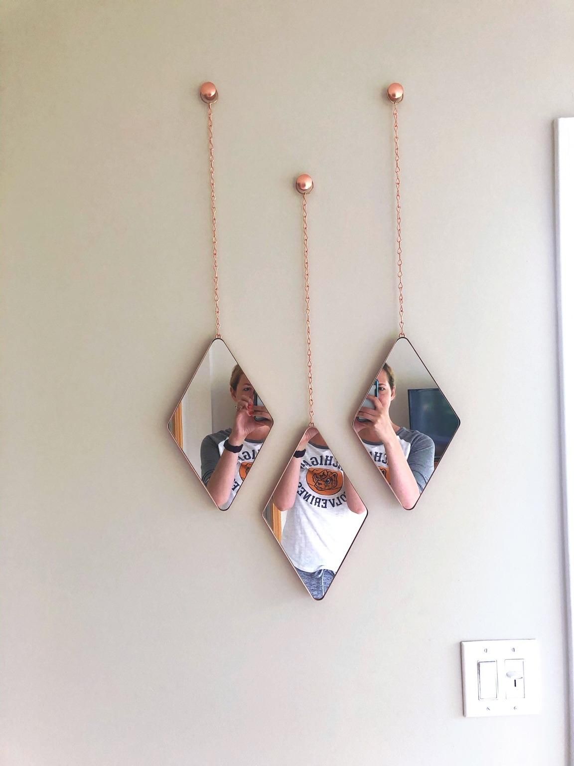 Set of 3, Trio of Decorative Mirrors