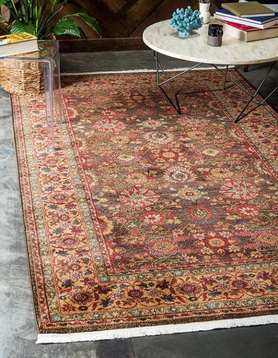 3.3 x 5.3 Brown/Beige New Area Rug H Home Decorative Art Soft Carpet Collectible