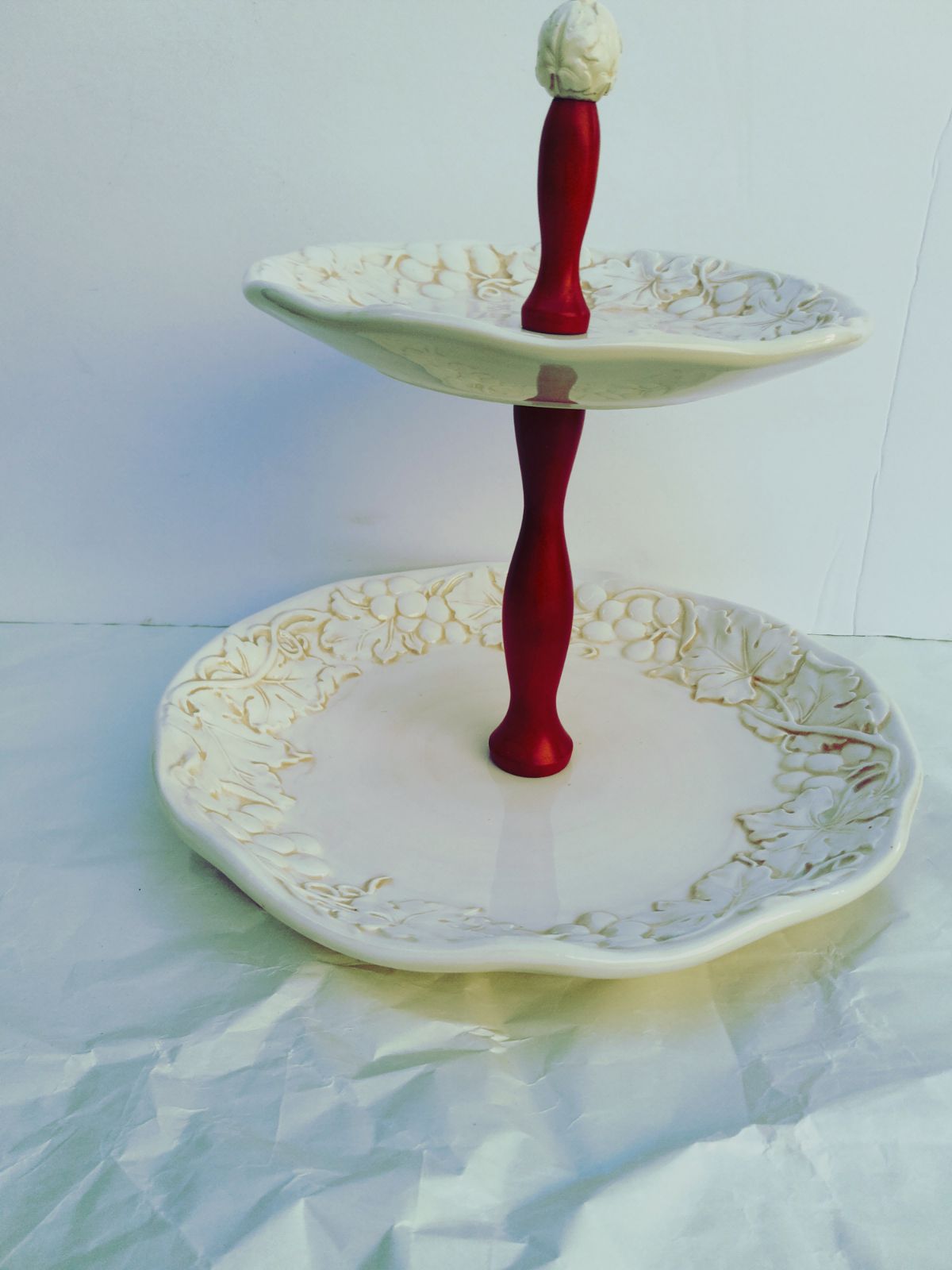 Vintage Two Tier Tid Bit Tray