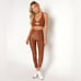 NWT Beach Riot Twist Front Spotted Sports Bra in Brown/Black Size S