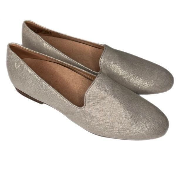 Vionic Willa II Loafer Silver Shimmer Textile size 6.5