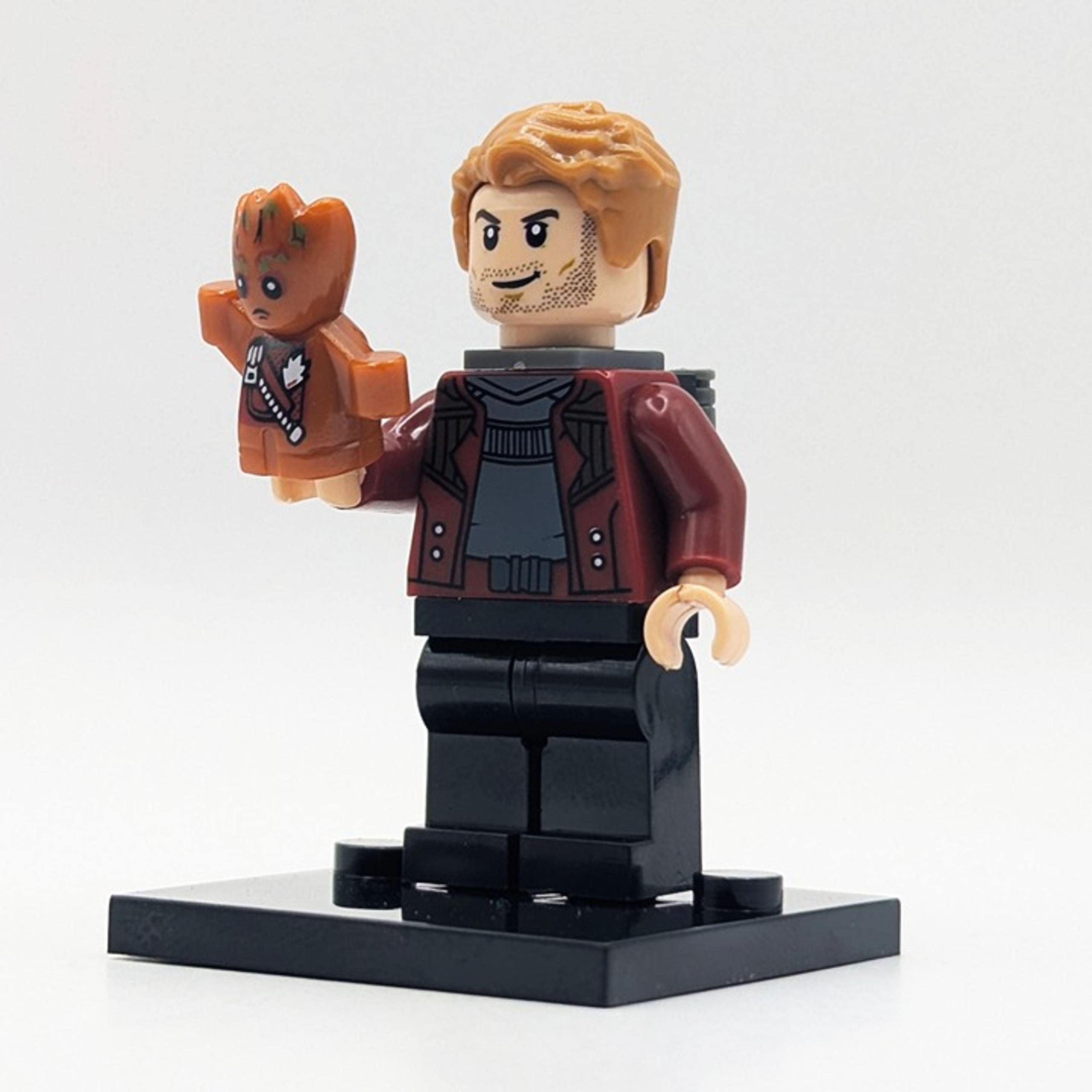 Star Lord Peter Quill Baby Groot Guardians of the Galaxy Custom Minifigure