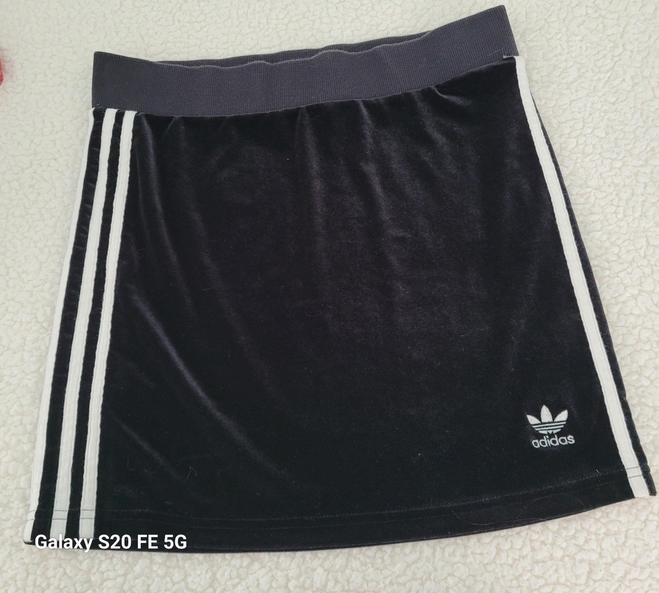 Adidas Black Velvet Mini Skirt Juniors Size S