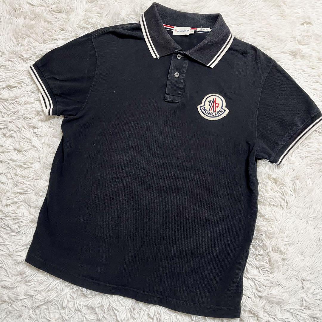 【Excellent Condition/Rare】Moncler Polo Shirt Short Sleeve Golf Wear Maglia Deca Logo
