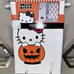 1-NWT HELLO KITTY IN PUMPKIN HALLOWEEN COTTON SHOWER CURTAIN