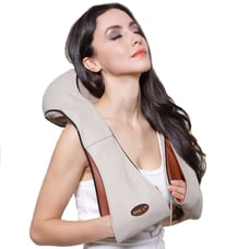 Shiatsu kneading massager with heat