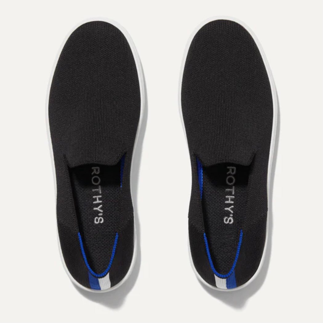 Rothys The Original Slip On Sneaker Black Womens 7.5