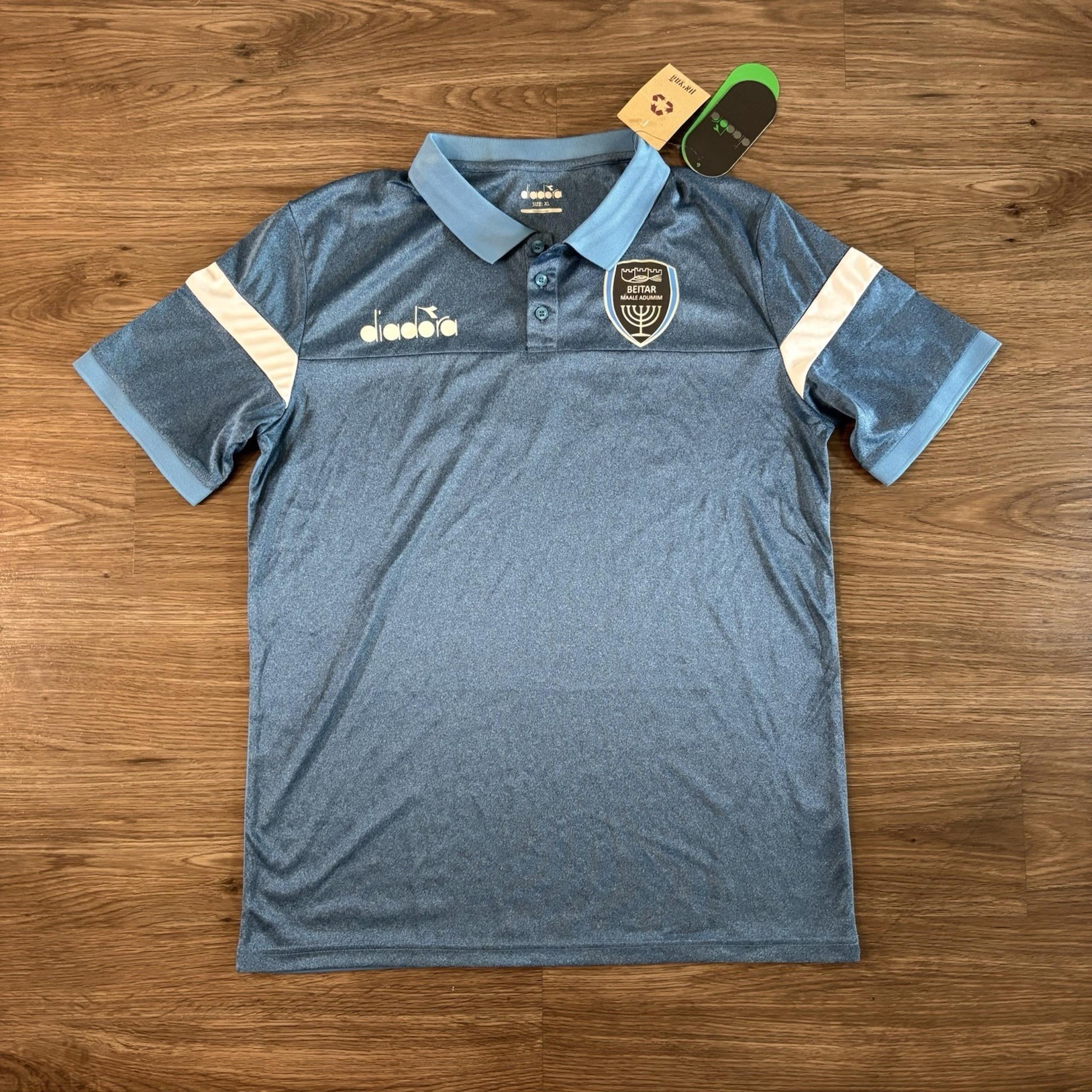 Diadora Beitar Jerusalem Ocean Blue Size XL Polo Shirt