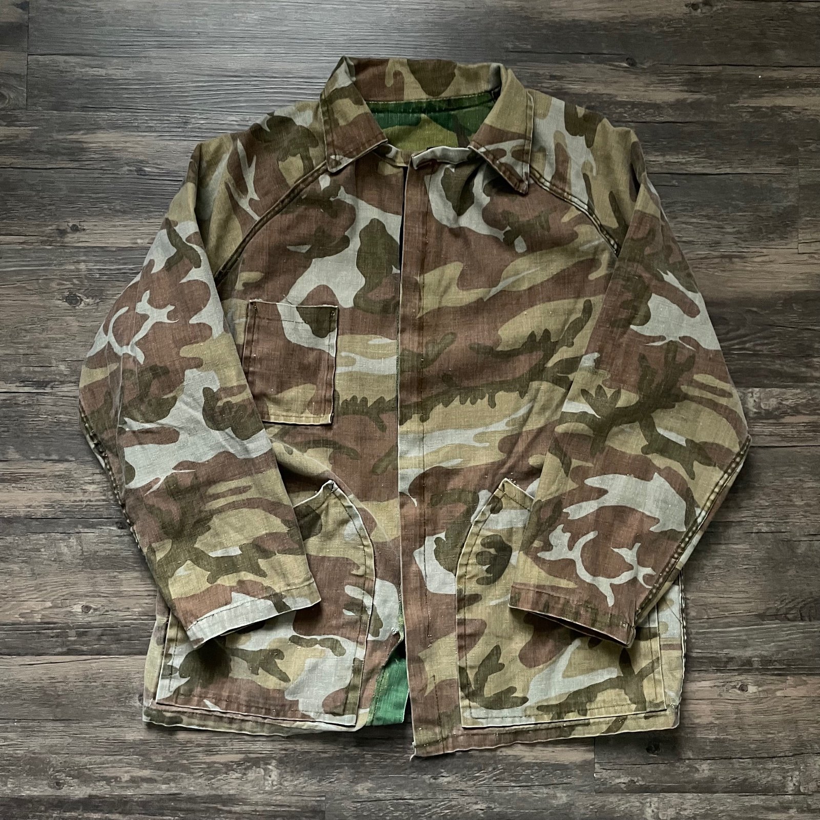 Vintage 1960s outlet Reversible Camouflage Ranger Hunting Zip Jacket Large