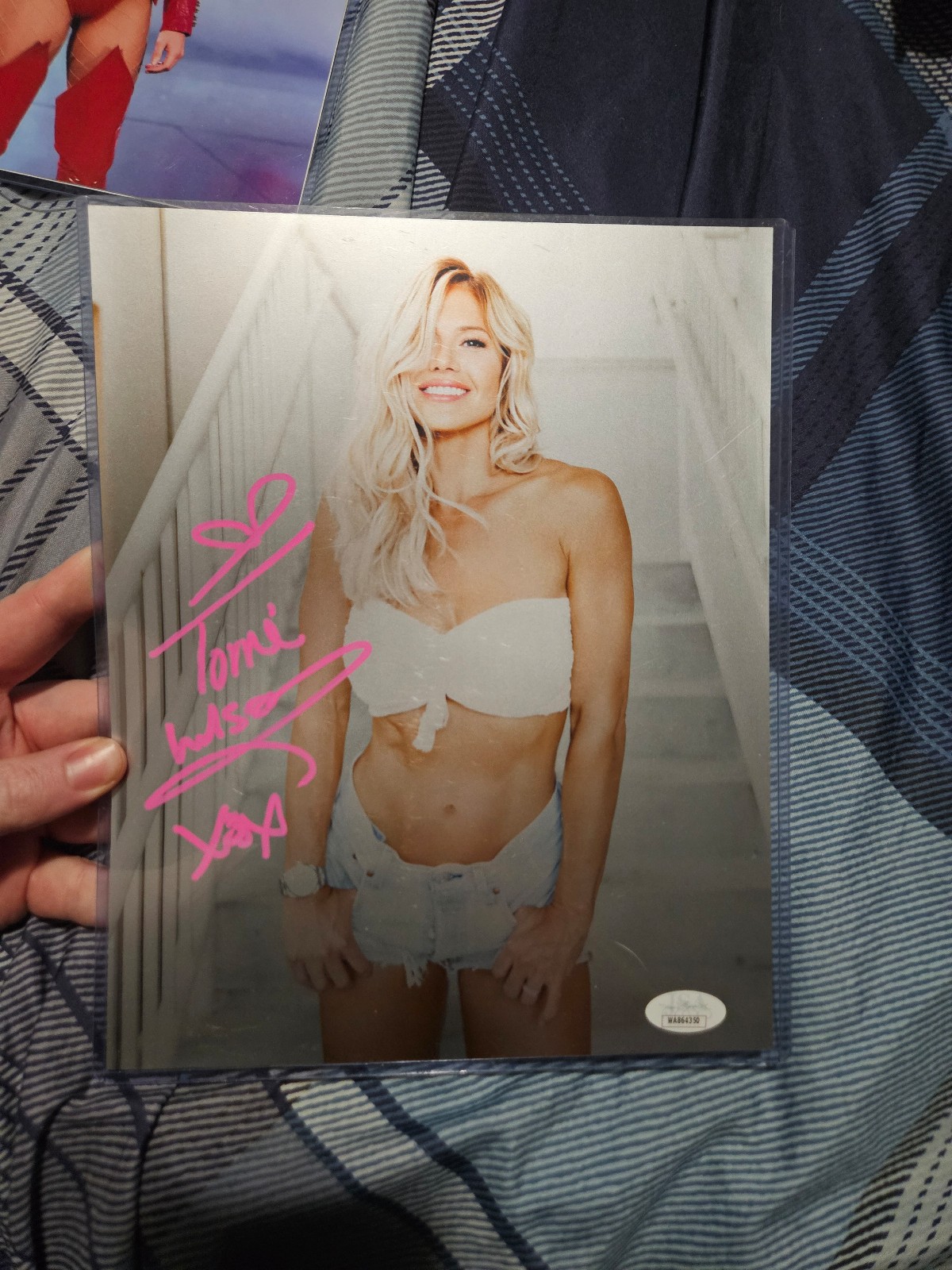Torrie wilson signed 8x10 metallic photo