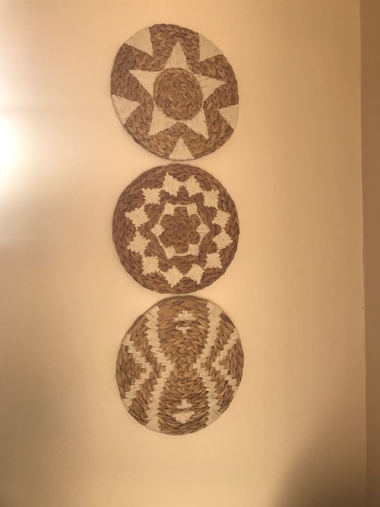 Woven Wall Basket Decor Set of 3 Wall Decor Macrame Wall Hanging Bedroom
