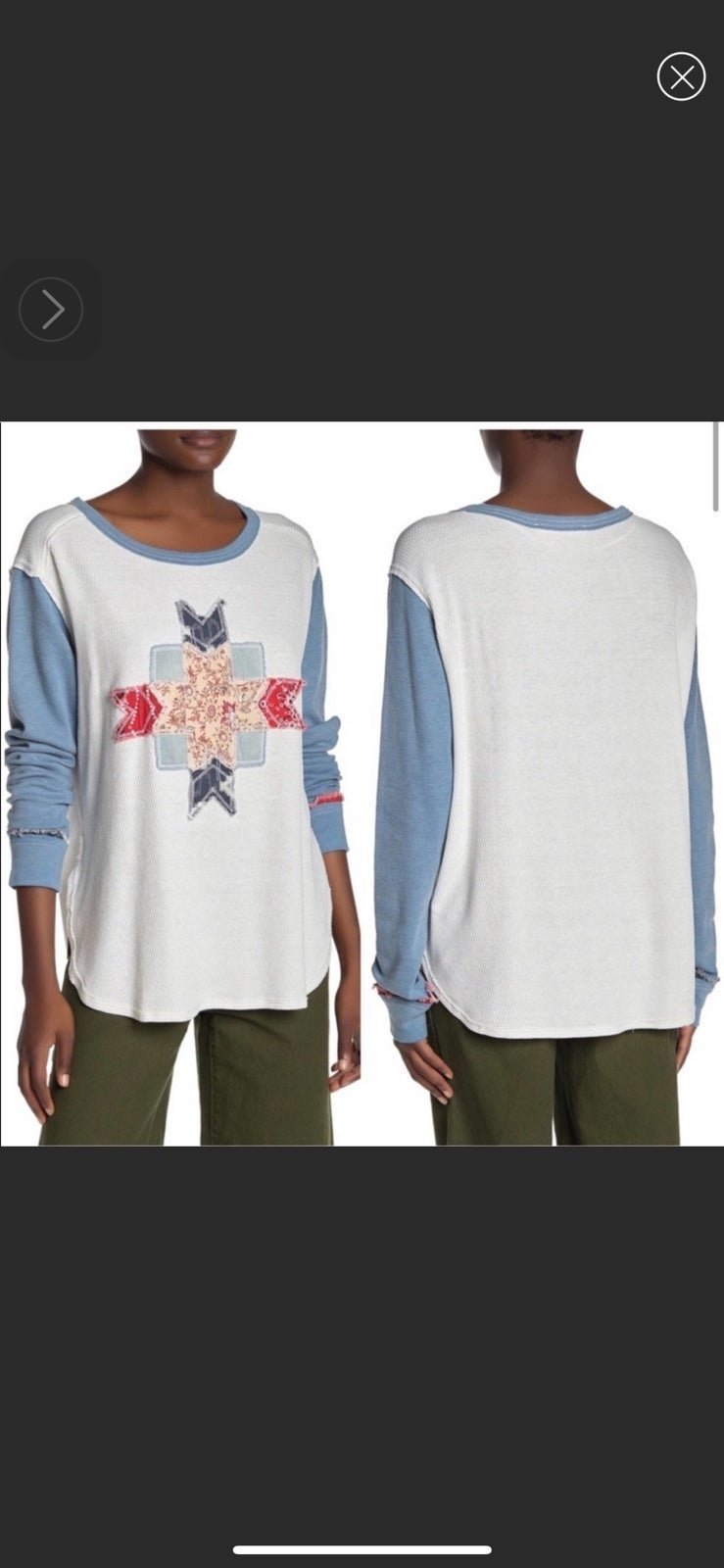 Free People LONESTAR THERMAL TOP SMALL NEW
