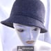 VINTAGE 1940S 1950S GREY GRAY TRIXIE WOOL BOW CLOCHE HAT SMALL BRIM