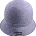 VINTAGE 1940S 1950S GREY GRAY TRIXIE WOOL BOW CLOCHE HAT SMALL BRIM