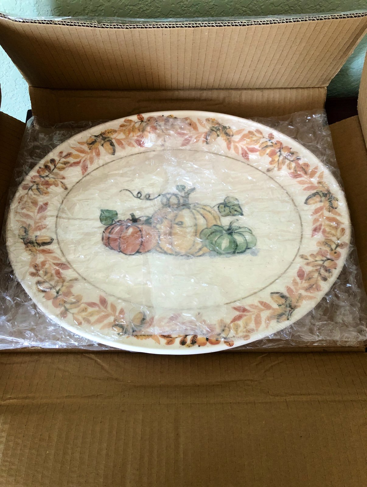 Ceramic Pumpkin Serving Platter
