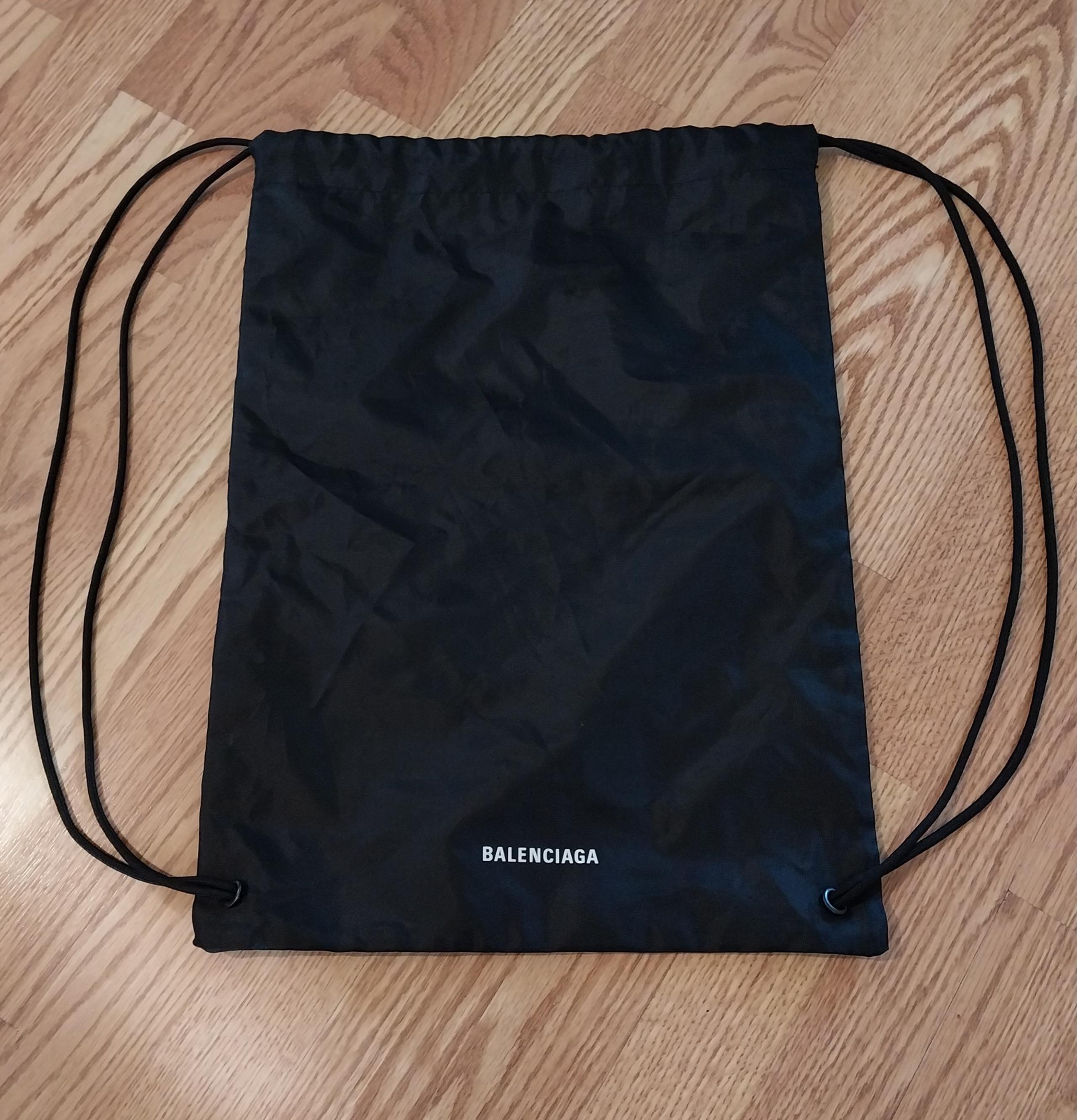 Balenciaga Black Drawstring Bag