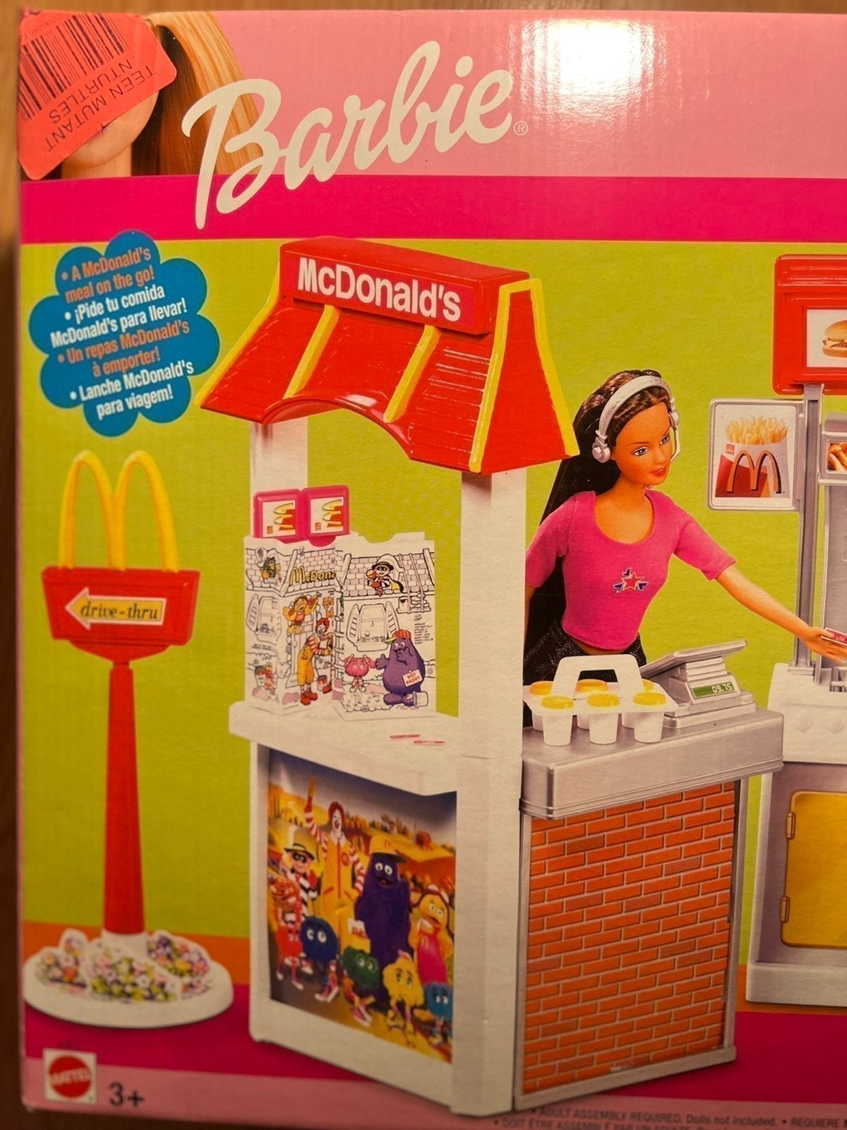 BARBIE MCDONALD'S FUN TIME DRIVE THRU PLAYSET 2003 - NEW FACTORY SEALED VHTF Be