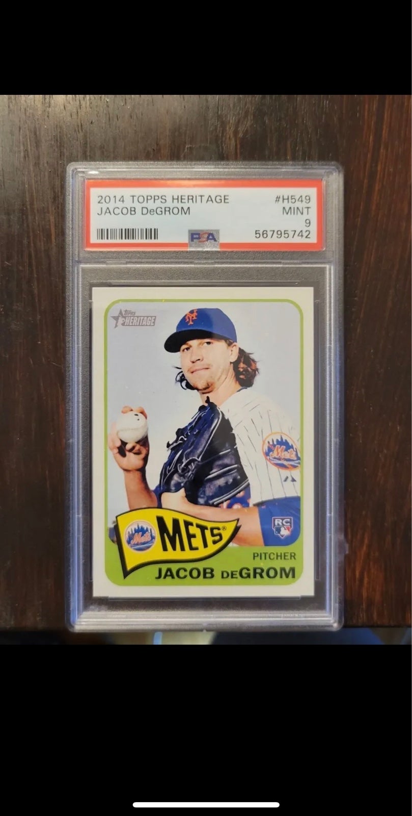 2014 Topps Heritage Jacob DeGrom Rookie Card RC #H549 PSA 9 MINT Mets