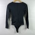 EVERLANE Black The Long Sleeve V Neck Thong Bodysuit Size Small