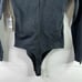 EVERLANE Black The Long Sleeve V Neck Thong Bodysuit Size Small