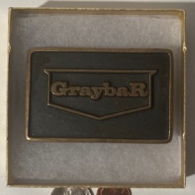 Vintage 1978 Metal Belt Buckle, GraybaR, Electrical, Communications, Data