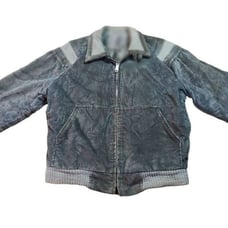 Vintage Faux suede 80s bomber jacket. With faux fur lining. Size L